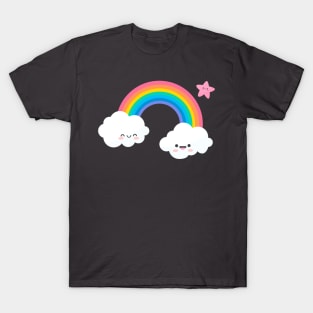 Rainbow Clouds and Star T-Shirt